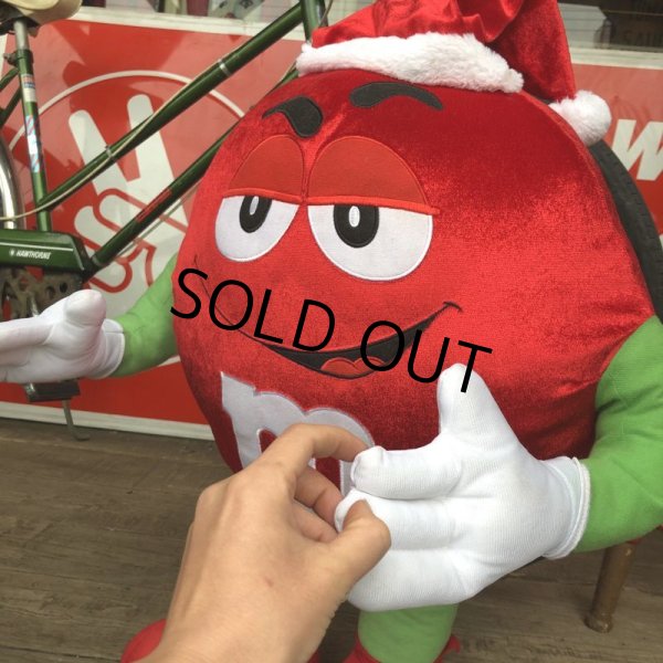 画像8: Vintage M&M's RED Santa Claus BIG plush doll (T575) (8)