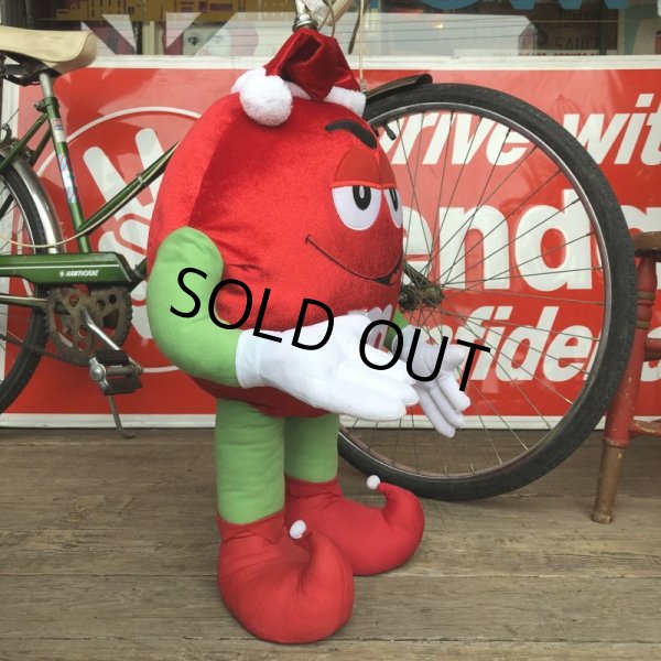 画像2: Vintage M&M's RED Santa Claus BIG plush doll (T575) (2)