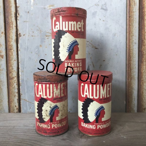 画像1: Vintage Calumet Baking Powder 1/2LB Can (T590)  (1)