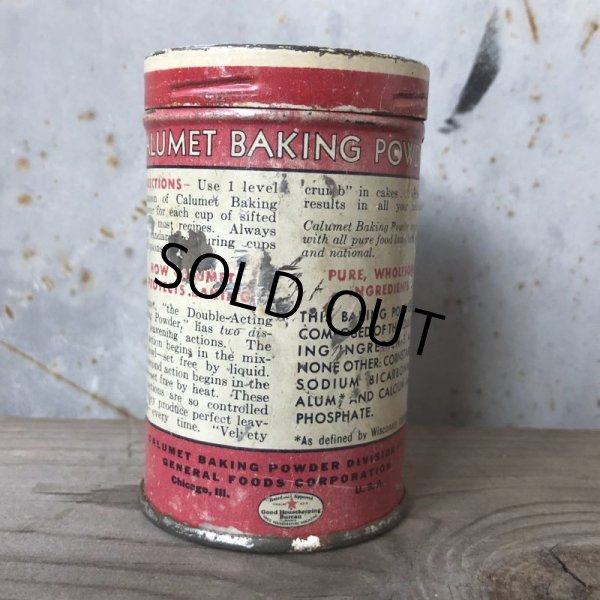 画像5: Vintage Calumet Baking Powder 4oz Trial Size Can (T592)  (5)