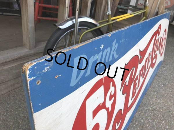 画像3: Vintage PEPSI Refresh drink 5￠ Wood Sign (T582)  (3)