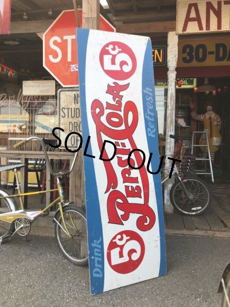 画像12: Vintage PEPSI Refresh drink 5￠ Wood Sign (T582)  (12)