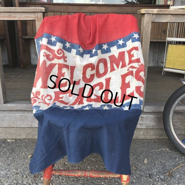 画像10: Vintage Store Display Eagle Stamps Welcome Banner (T613)   (10)