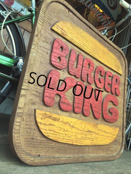 画像3: 70s Vintage Burger King Old Logo Restauraunt Store Display Sign (T616) (3)