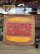 画像2: 70s Vintage Burger King Old Logo Restauraunt Store Display Sign (T616) (2)