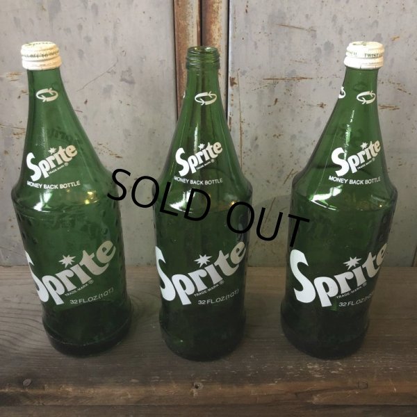 画像4: 70s Vintage Sprite Soda Green Glass Bottle 32FL OZ  (T614)  (4)