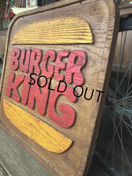 画像6: 70s Vintage Burger King Old Logo Restauraunt Store Display Sign (T616) (6)