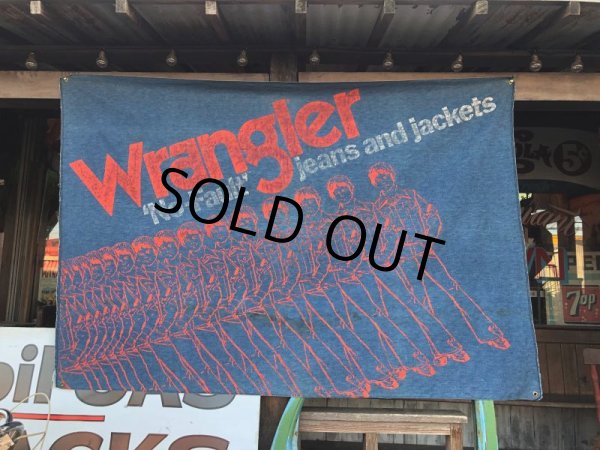 画像2: 70s Vintage Wrangler Store Display Banner Sign (T617) (2)