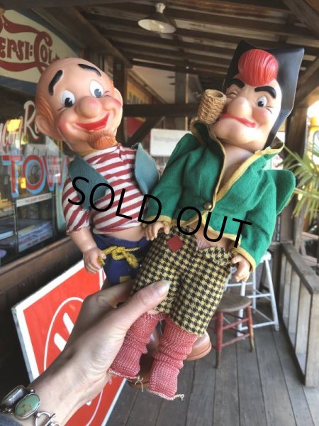 画像11: 50s Vintage Al Capp's Yokum family Mammy & Pappy Dogpatch Doll Set 35cm (T607) (11)