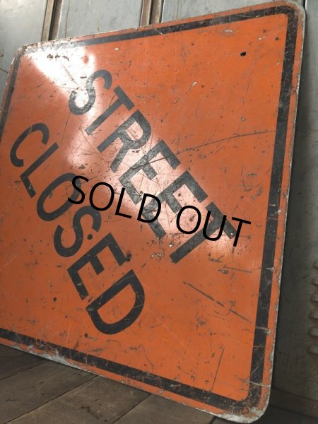 画像4: Vintage Road Sign STREET CLOSED (T618) (4)