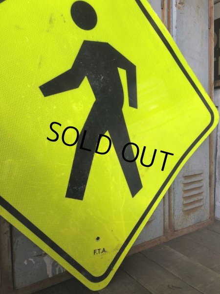 画像4: Vintage Road Sign CROSS WALK (T637) (4)