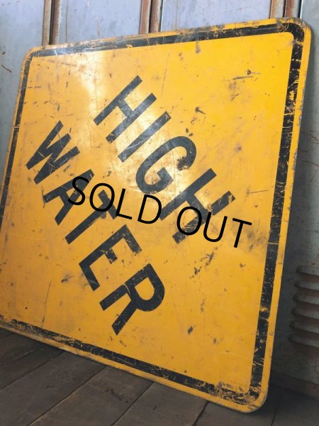 画像5: Vintage Road Sign HIGH WATER (T619) (5)