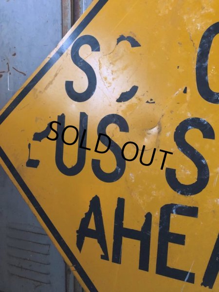画像3: Vintage Road Sign SCHOOL BUS STOP AHEAD (T629) (3)