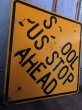 画像6: Vintage Road Sign SCHOOL BUS STOP AHEAD (T629) (6)