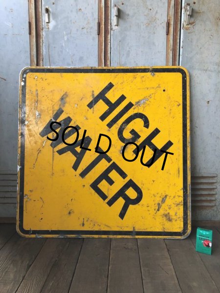 画像3: Vintage Road Sign HIGH WATER (T623) (3)