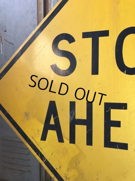 画像3: Vintage Road Sign STOP AHEAD (T652) (3)