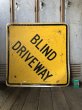 画像7: Vintage Road Sign BLIND DRIVEWAY (T651) (7)