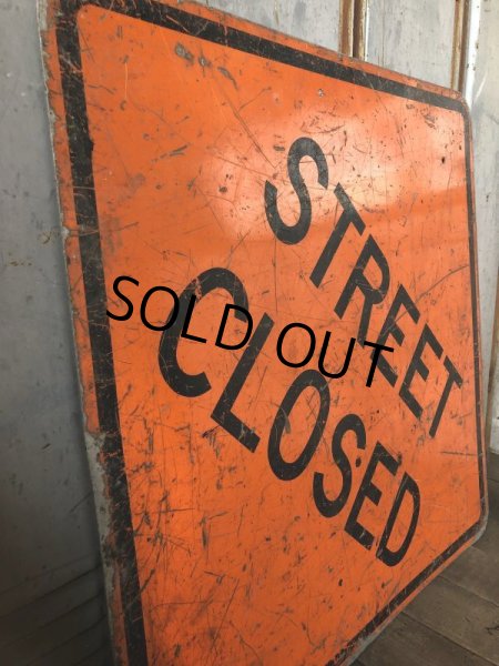 画像5: Vintage Road Sign STREET CLOSED (T618) (5)