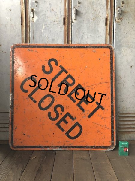 画像3: Vintage Road Sign STREET CLOSED (T618) (3)