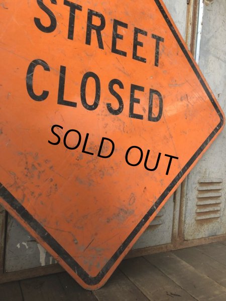 画像4: Vintage Road Sign STREET CLOSED (T645) (4)