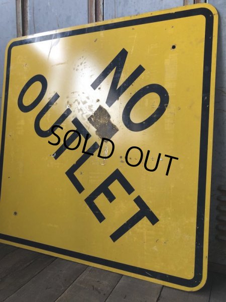 画像4: Vintage Road Sign NO OUTLET (T621) (4)