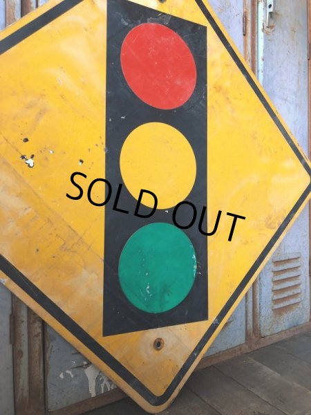 画像4: Vintage Road Sign TRAFFIC SIGNAL (T640) (4)