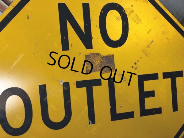 画像6: Vintage Road Sign NO OUTLET (T621) (6)