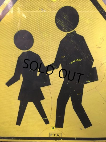 画像5: Vintage Road Sign CROSS WALK (T638) (5)