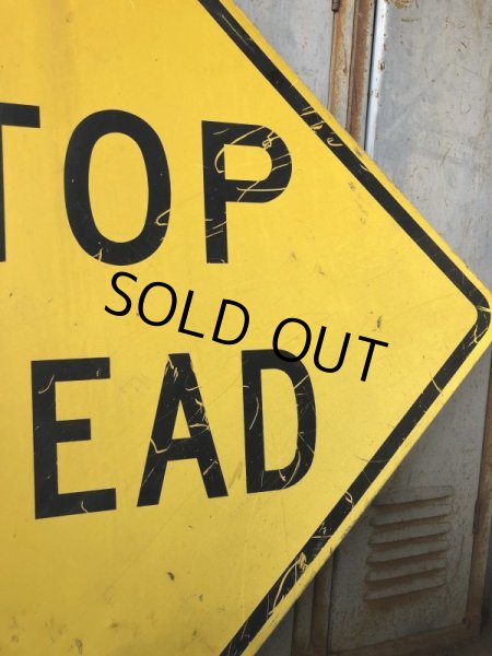 画像4: Vintage Road Sign STOP AHEAD (T652) (4)