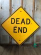 画像1: Vintage Road Sign DEAD END (T620) (1)