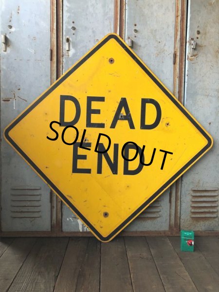 画像1: Vintage Road Sign DEAD END (T620) (1)