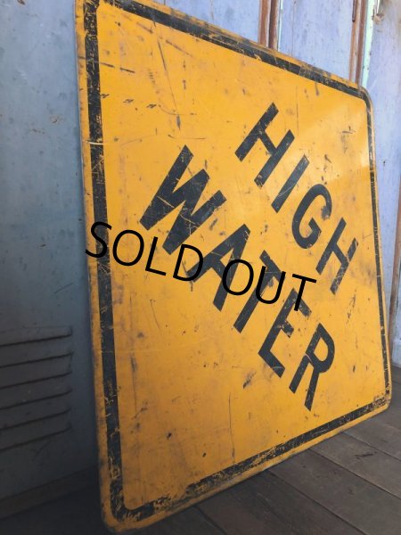 画像4: Vintage Road Sign HIGH WATER (T619) (4)
