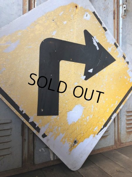 画像5: Vintage Road Sign ↱ (T633) (5)