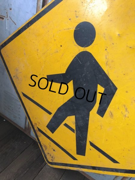 画像3: Vintage Road Sign CROSS WALK (T635) (3)