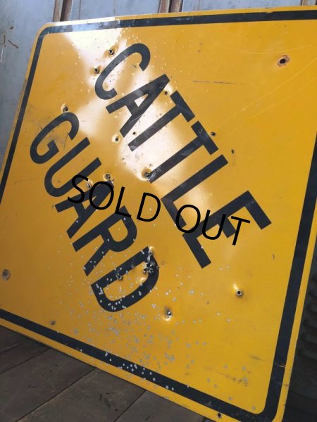 画像7: Vintage Road Sign CATTLE GUARD (T625) (7)