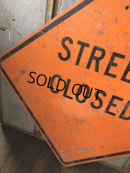 画像3: Vintage Road Sign STREET CLOSED (T645) (3)