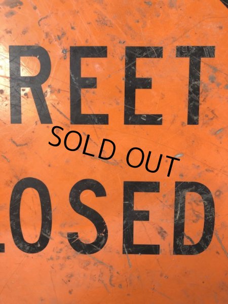 画像5: Vintage Road Sign STREET CLOSED (T645) (5)