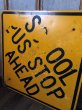 画像7: Vintage Road Sign SCHOOL BUS STOP AHEAD (T629) (7)