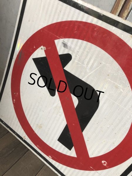 画像2: Vintage Road Sign ↰ X (T631) (2)