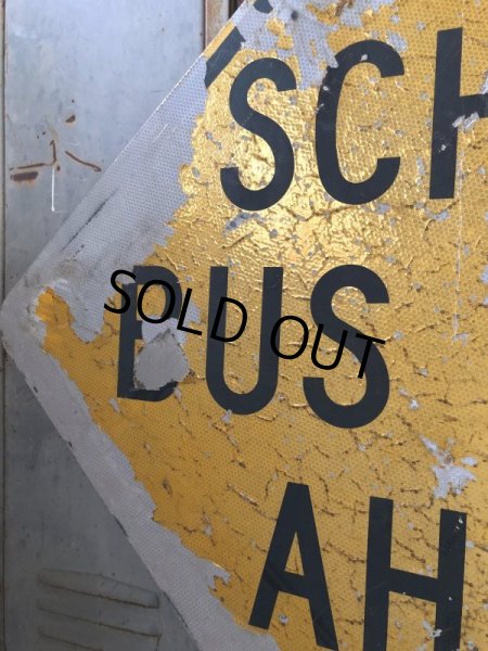 画像3: Vintage Road Sign SCHOOL BUS STOP AHEAD (T626) (3)