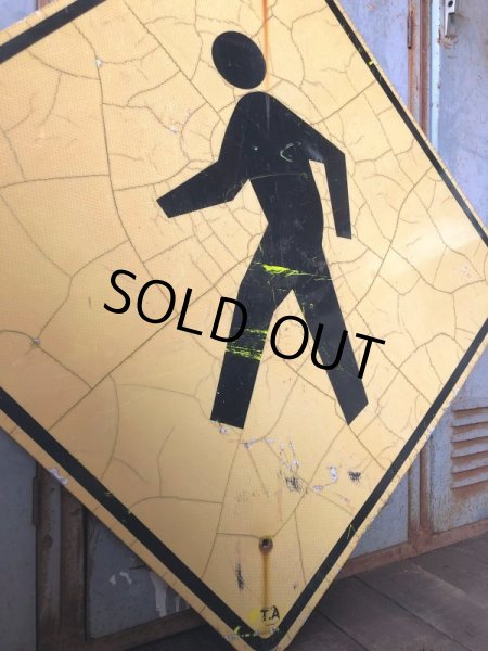 画像4: Vintage Road Sign CROSS WALK (T636) (4)
