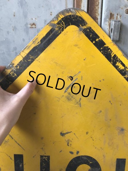 画像2: Vintage Road Sign HIGH WATER (T619) (2)