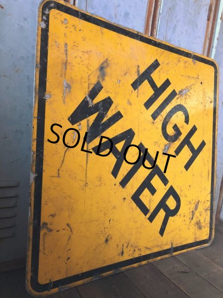 画像4: Vintage Road Sign HIGH WATER (T623) (4)