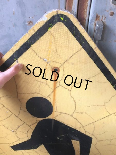画像2: Vintage Road Sign CROSS WALK (T636) (2)
