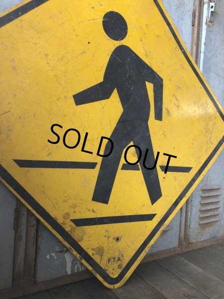 画像4: Vintage Road Sign CROSS WALK (T635) (4)