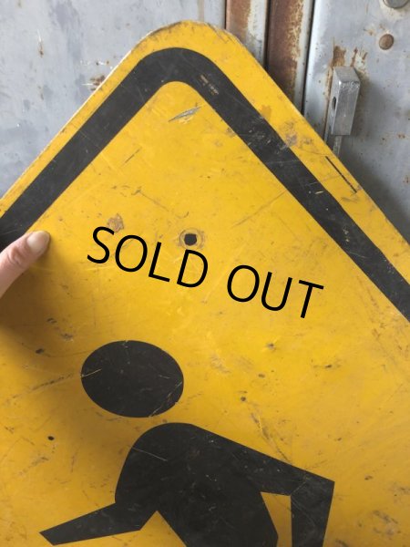 画像2: Vintage Road Sign CROSS WALK (T635) (2)