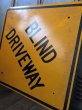 画像5: Vintage Road Sign BLIND DRIVEWAY (T627) (5)