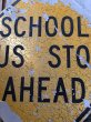 画像5: Vintage Road Sign SCHOOL BUS STOP AHEAD (T626) (5)