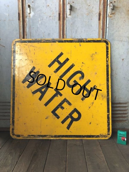 画像3: Vintage Road Sign HIGH WATER (T619) (3)