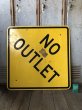 画像3: Vintage Road Sign NO OUTLET (T621) (3)